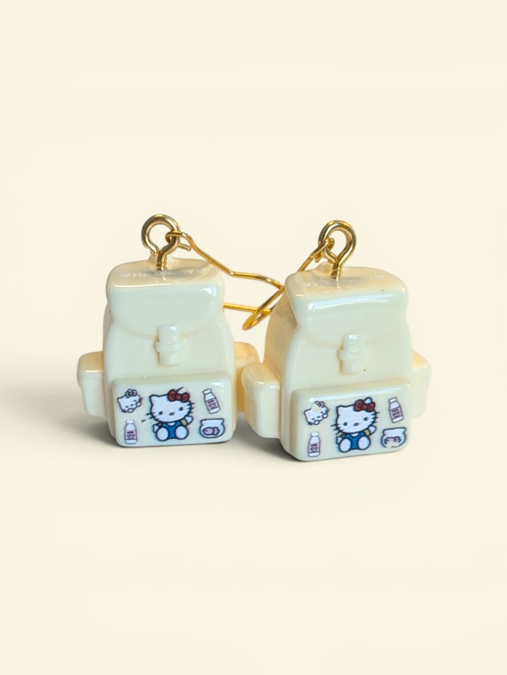 Handmade Hello Kitty Backpack Charm Earrings - Picture 4 of 5
